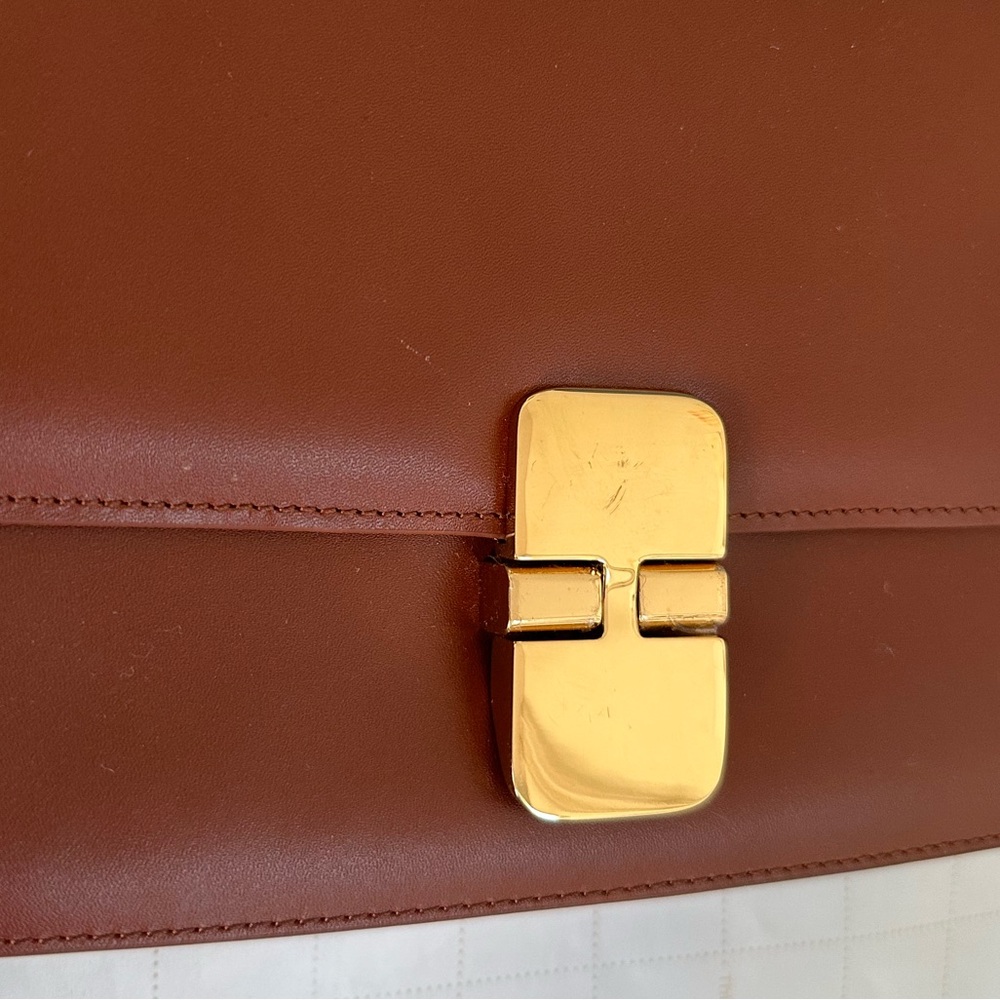 A.P.C. Brown Leather Bag with Gold Hardware - Picture 2 of 9